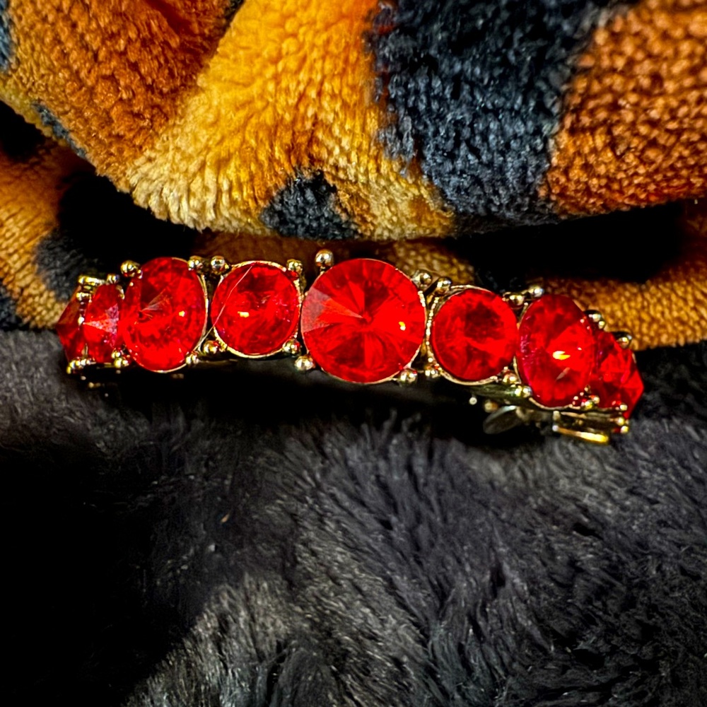 TASHA BRIGHT RED CRYSTAL BRACELET